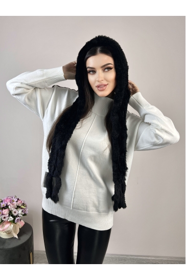 Меховая шапка женская из кролика